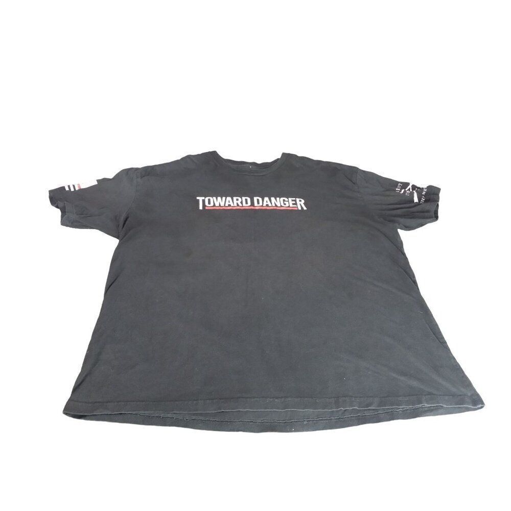 Grunt Style Tshirt‎ Men Sz XXXL Toward Danger Flag Black Casual Military
